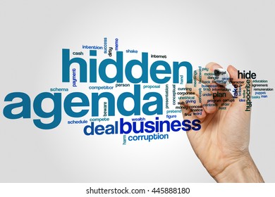 Hidden Agenda Word Cloud Concept