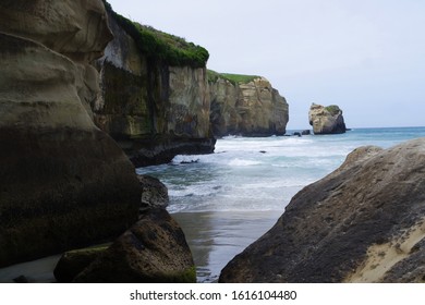 Hidden beach between the rocks