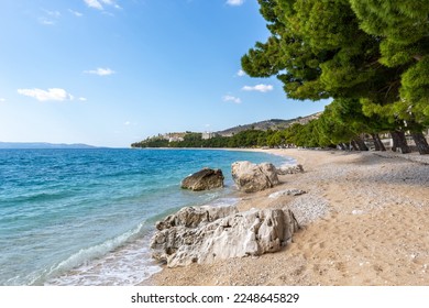 Hidden beach in Croatia, Makarska Riviera, Adriatic Sea, Europe