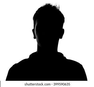 Hidden Face Shadowmale Person Silhouette Stock Photo 399590635 ...