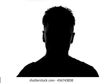 Silhouette Studio Shot Isolated On White Stock Photo (Edit Now) 246672304