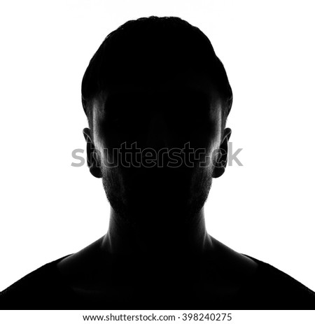 hidden face shadowmale silhouette の写真素材 今すぐ編集