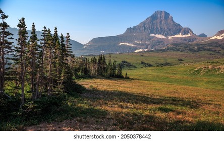 Hidden Lake Train Meadow Views At Logan Pass, Glacier National Park, Montana