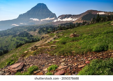 Hidden Lake Train Meadow Views At Logan Pass, Glacier National Park, Montana