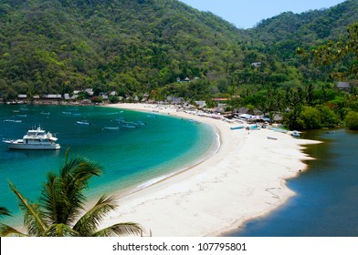 Hidden Tropical Beach In Mexico