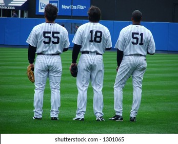 Hideki Matsui, Johnny Damon, And Bernie Williams