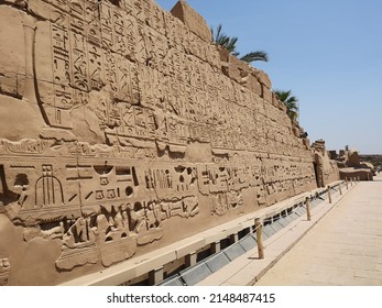 Hieroglyphs In Egypt. Karnak-Temple In Karnak