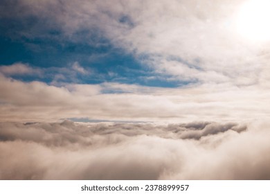 High above the ground in the clouds is a quiet place to find peace among the Angels in Heaven - Shutterstock ID 2378899957