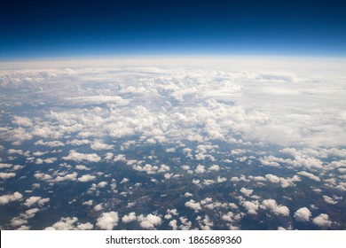 High Altitude Photo Of The Atmosphere Earth Curvature.