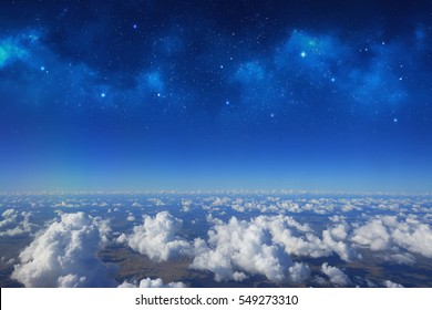 High Altitude View Between Sky And Space , Into The Dark