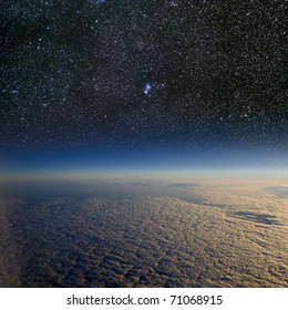 High altitude view of the Earth in space. - Powered by Shutterstock