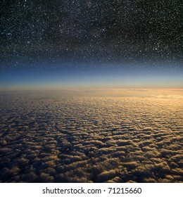 High altitude view of the Earth in space. - Powered by Shutterstock