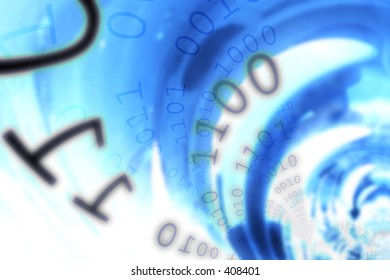 High amount data transfer in cable. Abstraction digital design.
