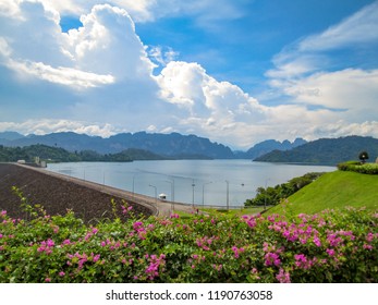 High angle at the dam.