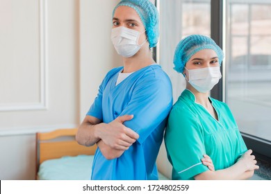 High angle female and male nurse  - Shutterstock ID 1724802559
