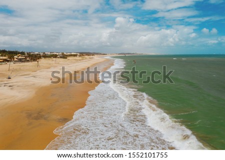 Similar – Foto Bild Nordstrand mit einfallenden Wellen