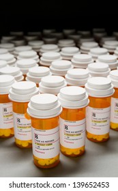 High angle shot of mass amount of prescription pills