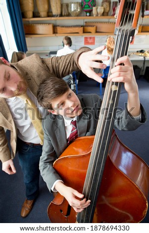 Image, Stock Photo music Music Double bass