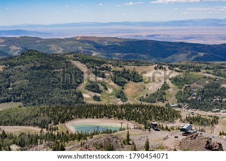 High angle view of the beautiful Cedar Breaks National Monument from Brian Head Peak Observation at Utah, USA