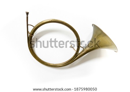 High angle view of brass against the white backdrop
