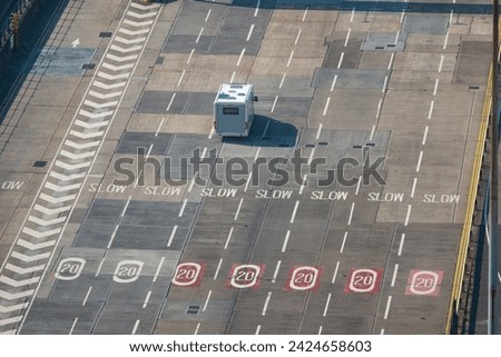 Image, Stock Photo Pier of the trough bridge of the Elbe-Havel-Canal over the Elbe near Hohenwarthe / Magdeburg