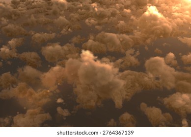 High angle view of cloudscape during sunset
