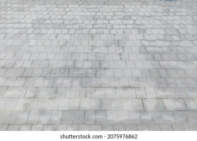 High Angle View Of Empty City Square Floor