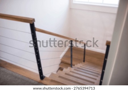 High angle view of empty stairs at home