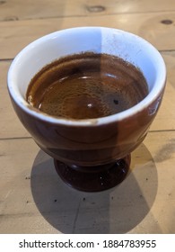 High angle view of espresso