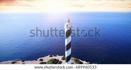 High angle view of a lighthouse 