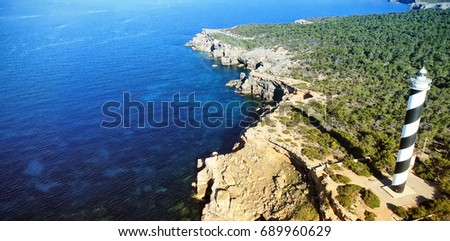 High angle view of a lighthouse