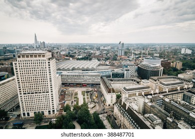 High Angle View Of London Southbank