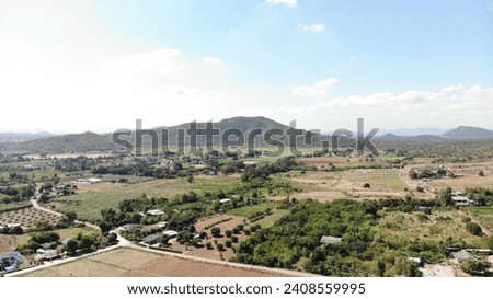 High angle view, many natural views, surrounded by nature and communities.