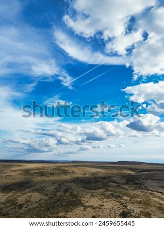 High Angle View of Most Beautiful British Landscape at Redmires Water Reservoirs over Hills of Sheffield City of England United Kingdom, April 30th, 2024