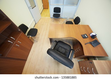 High Angle View Of Office Cabinet