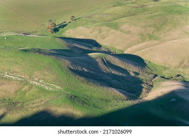 High Angle Views Of Rolling Hills From Te Mata Peak, Hawke's Bay.