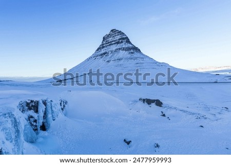 Similar – Image, Stock Photo Mountains covered with fog near lake in Thailand