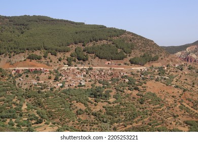 High Atlas Mountain Landscape In Morocco