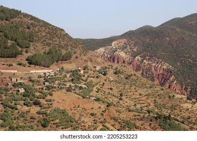 High Atlas Mountain Landscape In Morocco