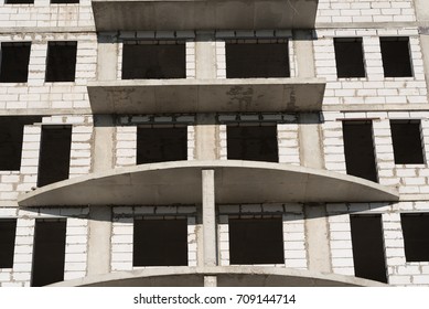 A high building under construction half built.