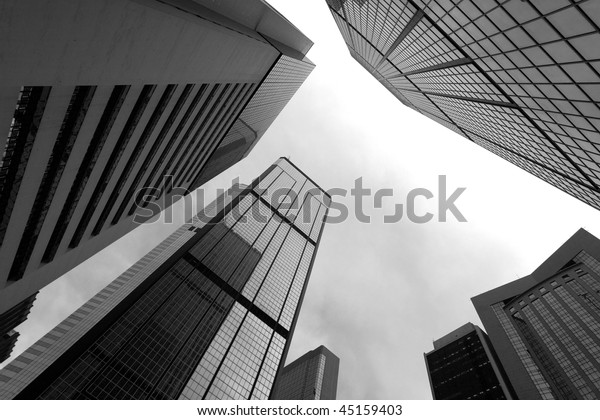 High Business Buildings Black White Stock Photo (Edit Now) 45159403