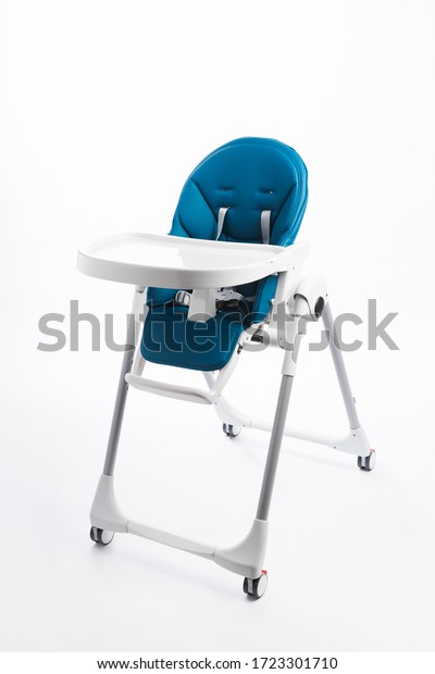 high chair for\
baby feeding, isolated on\
white