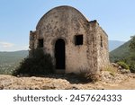 The high chapel above the abandoned village of Kayaköy, near Fethiye, Turkey 2022