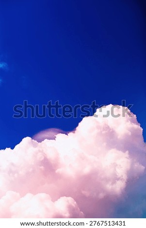 High clouds in the summer sky. Sky background. Meteorological observations of sky.