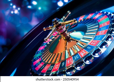 high contrast image of casino roulette - Shutterstock ID 250540954