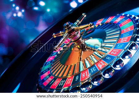 high contrast image of casino roulette