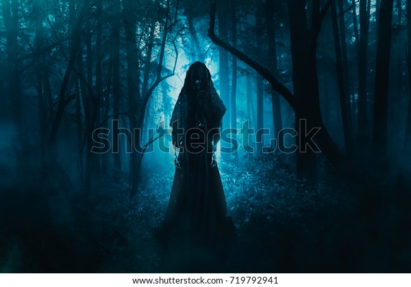 High Contrast Image Scary Ghost Woods Stock Photo (Edit Now) 719792941