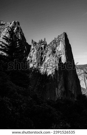 High Contrast Of Sentinel Rock In Yosemite National Park