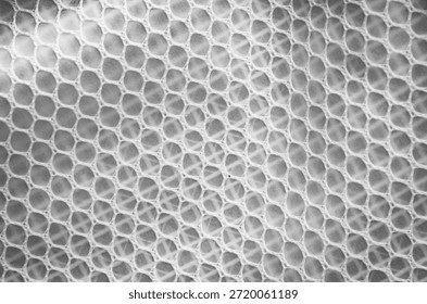 High Contrast Technical Mesh Texture with Hexagonal Grid and Micro Netting