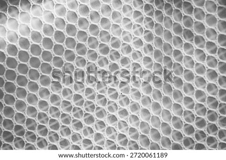 High Contrast Technical Mesh Texture with Hexagonal Grid and Micro Netting